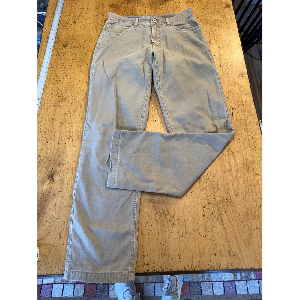 Gramicci Flannel Lined Canvas Pants 30/32 Mens Tan Khaki Straight Leg Outdoor